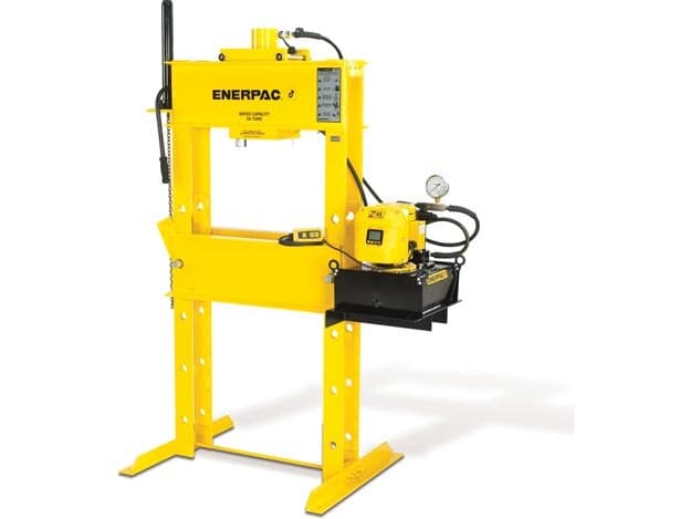 IPE1215A, 10tunový lis s rámem H s jednočinným válcem RC1010 a elektrickým čerpadlem PUJ1200E