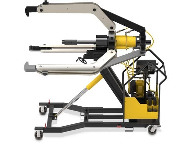 LGH3100B, 100 tun, 3 čelisti, sada stahováků s hydraulickým zámkem a rukojetí s vozíkem a elektrickým čerpadlem, 115 V