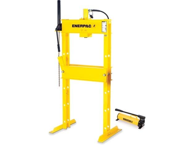 Hydraulický lis IPH5031, 50 tun, H-rám s jednočinným válcem RC506 a ruční pumpou P80