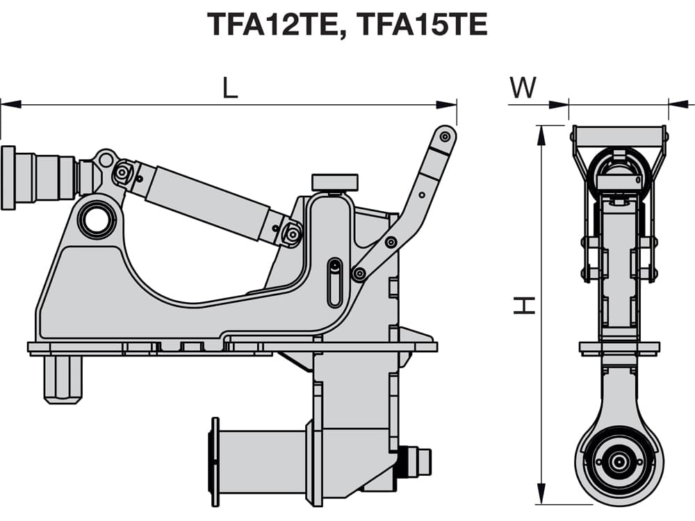 TFA12TEMIN, 13,5 tuny, sada nástrojů pro vyrovnání přírub externí hydraulické věže větrné elektrárny – Rozměry produktu (mm)